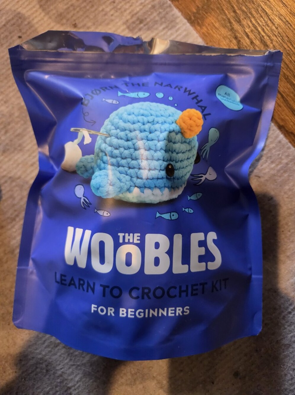 Woobles Crochet Kit Bjorn The Narwhal Kit New And Open